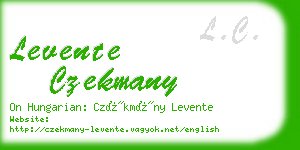 levente czekmany business card